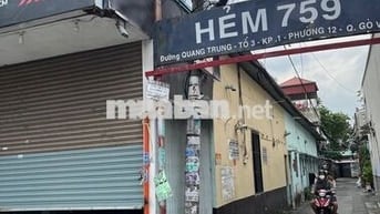 Mặt bằng trệt suốt góc 2 mặt tiền (hẻm bên hông), HĐ lâu dài