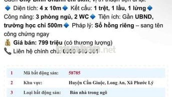 BÁN NHÀ GIÁ RẺ - ĐƯỜNG BỜ XE, ẤP PHÚ ÂN, XÃ PHƯỚC LÝ, TÂY NINH