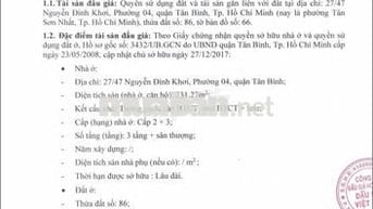 Đất BĐS tại phường Tân Sơn Nhất, TP.HCM