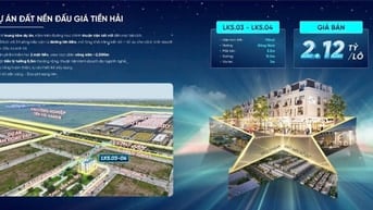 CẶP ĐẤT NỀN VIP NHẤT DỰ ÁN ĐẤU GIÁ TẠI HƯNG YÊN CÓ 2 MẶT TIỀN
