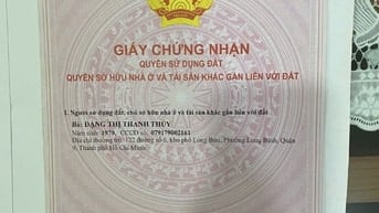 Bán đất sổ đỏ quận 9 ngay khu Samsung Bưng ông thoàng DT 60m2 4.55 tỷ