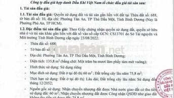 BĐS tại Phường Tân An, Thủ Dầu Một, Bình Dương (Nay là Phú An, TP HCM)