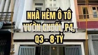 🌟 NHÀ HXH VƯỜN CHUỐI, P4, Q3 – 8 TỶ, DÒNG TIỀN 18TR/THÁNG