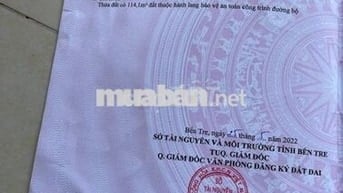 631.9m2 mặt tiền quốc lộ 57 vòng xoay Tân Phú -  Huyện Chợ Lách