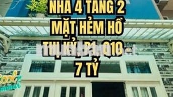 🌟 NHÀ 4 TẦNG 2 MẶT HẺM HỒ THỊ KỶ, P1, Q10 – 7 TỶ, KINH DOANH ĐỈNH