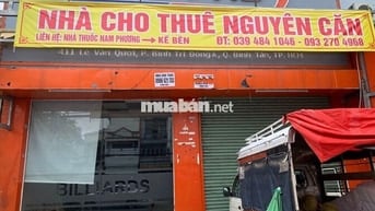MẶT TIỀN 411 LÊ VĂN QUỚI THÔNG HẺM 413 CHO THUÊ CHÍNH CHỦ