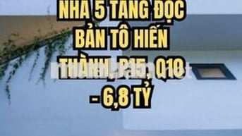 🌟 NHÀ 5 TẦNG ĐỘC BẢN TÔ HIẾN THÀNH, P15, Q10 – 6,8 TỶ, DÒNG TIỀN