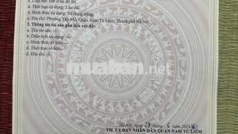 Đất thổ cư TDP Phú Thứ, ngõ 27 đường Tây Mỗ