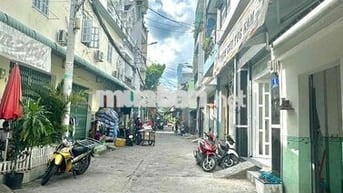 NHÀ MẶT TIỀN HẺM THÔNG Ô TÔ - GẦN NGÃ TƯ BỐN XÃ, DT: 4m x 5m . Nhà 3 T