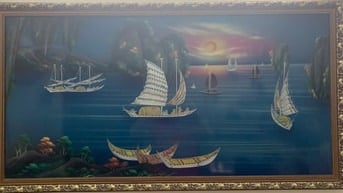 Bán tranh sơn mài 70x130cm. Giá 1.200.000