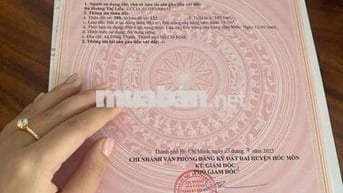 Bán Đất 5x22 Hẻm Xe Hơi - Thới Tam Thôn - Ngay Chợ Thới Tứ