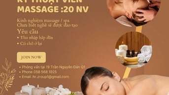 TUYỂN 20  KỸ THUẬN VIÊN MASSGE