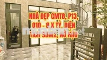 🔥 NHÀ ĐẸP CMT8, P13, Q10 – 8,X TỶ, DIỆN TÍCH 95M2, NỞ HẬU