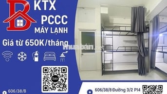 CHO THUÊ KÍ TÚC XÁ AN NINH SẠCH SẼ QUẬN 10 –  THÁNG 9 CHỈ 650K/GIƯỜNG