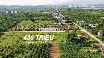 Đất đẹp giá rẻ gần Đà Lạt , chỉ với 430tr