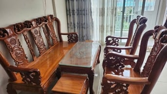 Cần bán bộ sofa gỗ đỏ 6 món còn mới