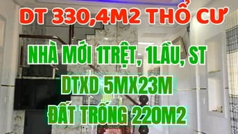 Nhà 1trệt, 1lầu, ST, Ấp 1, Tân Trạch, Cần Đước, LA, 330,4m2 thổ cư 