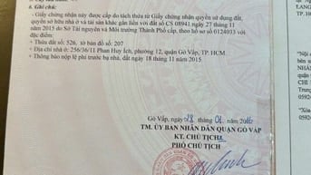 Chính Chủ Bán căn 256 Phan Huy ích , Hoa hồng 100tr Cho Mua Giới