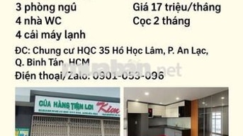 Căn hộ  197m2 3PN 4Wc  HQC 35 hhl ,Q.bình Tân.
