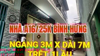 Nhà mới đẹp, Trệt, 1lầu, 42m2, Hẻm Nguyễn V Linh, Bình Hưng,Bình Chánh