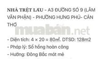 Nhà mặt tiền 128m2, 3 phòng ngủ, đường số 9, KDC 586 Cần Thơ