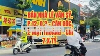 🔥 BÁN NHÀ LÊ VĂN SỸ, P.12, Q.3 - CĂN GÓC, 2 MẶT THOÁNG - CHỈ 7.X TỶ.