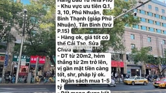 Mua Đầu Tư Nhà Phố - Q.3, 10, Phú Nhuận, Bình Thạnh