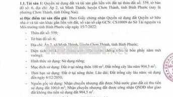 BĐS phường Chơn Thành, tỉnh Đồng Nai