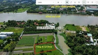 1217m2 đất gần sông sài gòn bán 4.8 tỷ