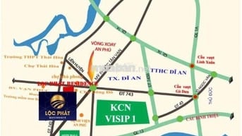 Bán đất liền kề phân lô gần Aeonmall Bình Dương