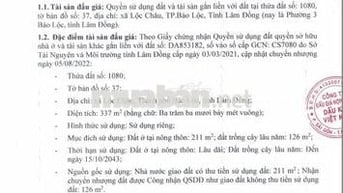 BĐS xã Lộc Châu, Bảo Lộc, Lâm Đồng (nay là Phường 3 Bảo Lộc, Lâm Đồng)