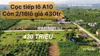Chính chủ bán 200m² 72m thổ cư chỉ 430 triệu tại Đinh Văn Lsam Hà