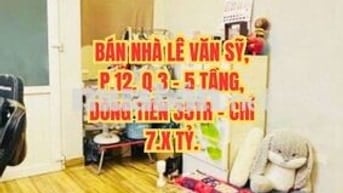 🔥 BÁN NHÀ LÊ VĂN SỸ, P.12, Q.3 - 5 TẦNG, DÒNG TIỀN 35TR - CHỈ 7.X TỶ.