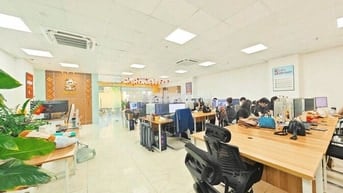 Cho thuê sàn văn phòng Trung Kính 90m2 16tr chia 2 phòng full nội thất