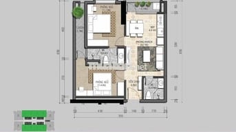 🔥 CHO THUÊ 2PN - IRIS GARDEN TRẦN HỮU DỰC 62m² giá 14 triệu/tháng