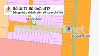 Bán gấp lô góc 2 mặt tiền xã Bình Minh 1ty450 cách QL1A 500m
