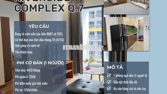 Tìm bạn share 1 phòng ngủ trong căn 2 phòng ngủ