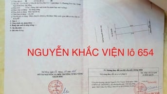 12.7tỷ, 137m2.Đất đường Nguyễn Khắc Viện, nhìn ra Biển Sơn Thủy 
