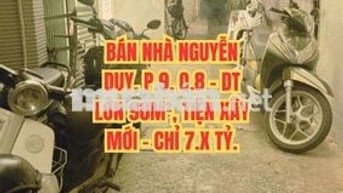 🔥 BÁN NHÀ NGUYỄN DUY, P.9, Q.8 - DT LỚN 90M², TIỆN XÂY MỚI - CHỈ 7.X