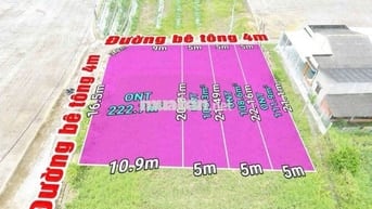 Thổ cư 2mt lô góc 222,7m2 đường gtnt 4m xã Nhựt Tảo Tân Trụ