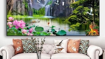 Tranh gạch 3d - gạch tranh 3d trang trí phòng khách - CVX55