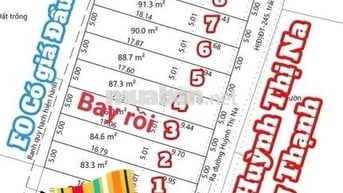 8 lô thổ cư 1/Huỳnh Thị Na-Đông Thạnh-Hóc Môn.Dt 5x27~134m2~3,6ty/lô