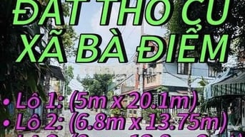 🎉4 LÔ ĐẤT F0 PHAN VĂN HỚN - ẤP 18, XÃ BÀ ĐIỂM