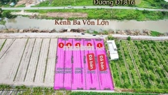 Đất vườn hai mặt tiền TL 816 và mặt tiền view kênh dt 1000m giá 1tỷ650