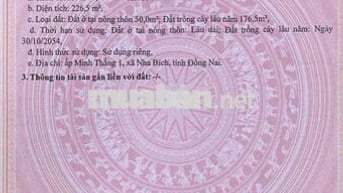 Cần bán gấp lô đất ngay trường học Minh Thắng 200m2/400tr