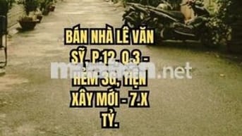 🏠 BÁN NHÀ LÊ VĂN SỸ, P.12, Q.3 - HẺM 3G, TIỆN XÂY MỚI - 7.X TỶ.