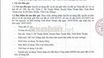 BĐS Thuận Minh, Hàm Thuận Bắc, Bình Thuận (Hàm Thuận, Lâm Đồng)