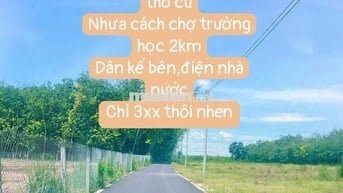 Cần bán đất dầu tiếng TP HCM mặt tiền nhựa trung tam dt 5 x 40 (100tc)