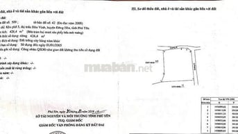 Chính chủ sổ hồng riêng công chứng ngay 426m 2 mặt tiền