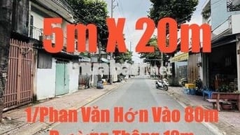 🔥ĐẤT MT Nhựa 12m Thông-5X20m-1 Xẹc Phan Văn Hớn Vào 80m